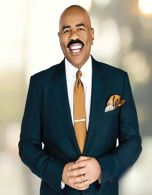 Steve Harvey Suits - Blue Suit - Designer Brand Suit No Pleated Pants Modern Fit