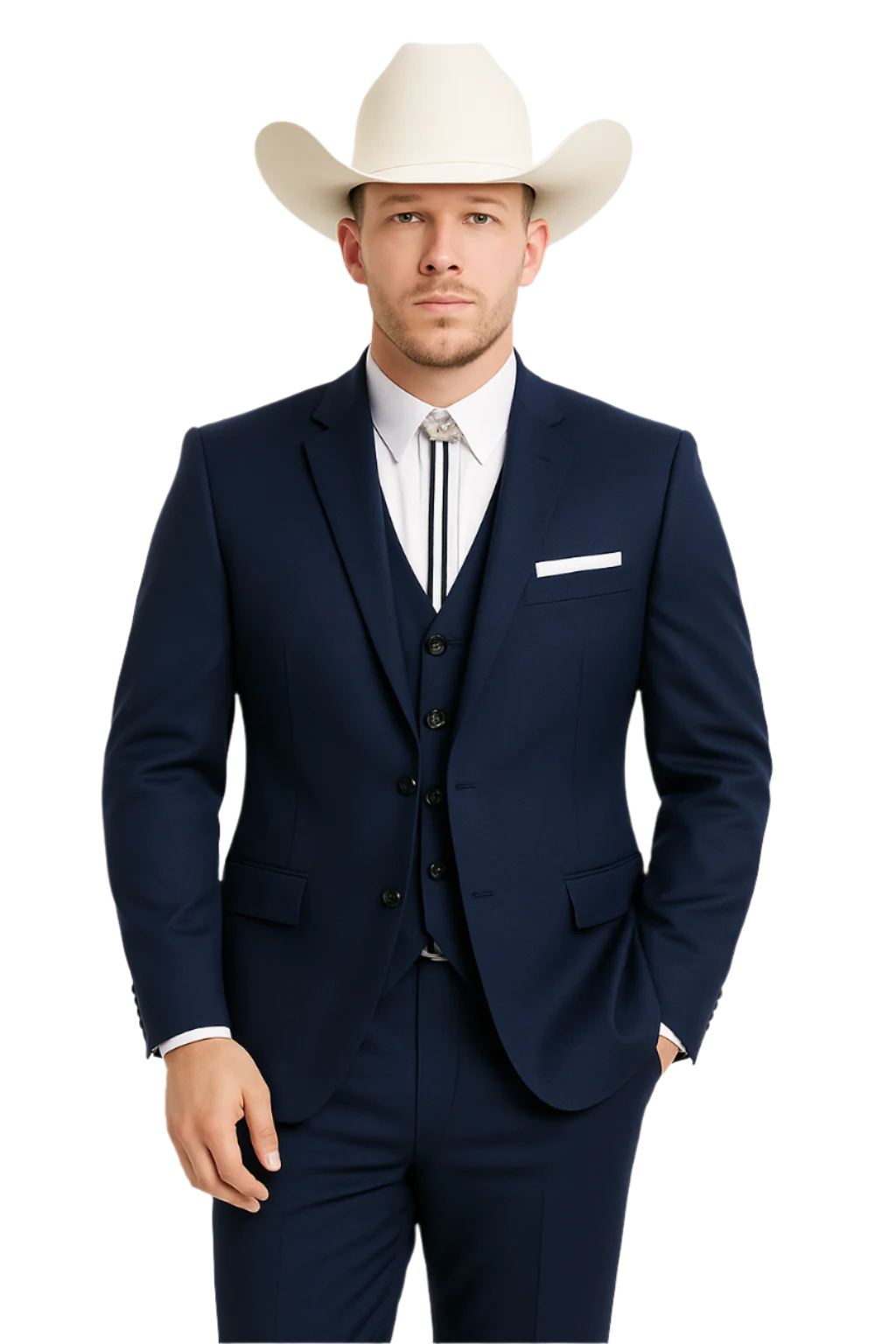 Boots Groomsmen Cowboy Suits For Wedding Button Trim Cowboy Tuxedo