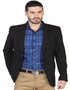 Mens Two Button Notch Label Blazer Black