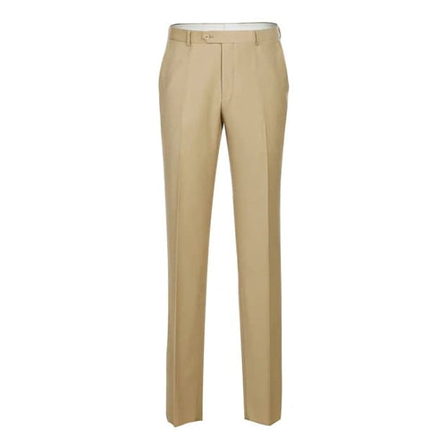 Renoir Clothing - Renoir Suit - Renoir Fashion - Super 140s Wool Two Button Slim Fit Tan  Renoir Suit