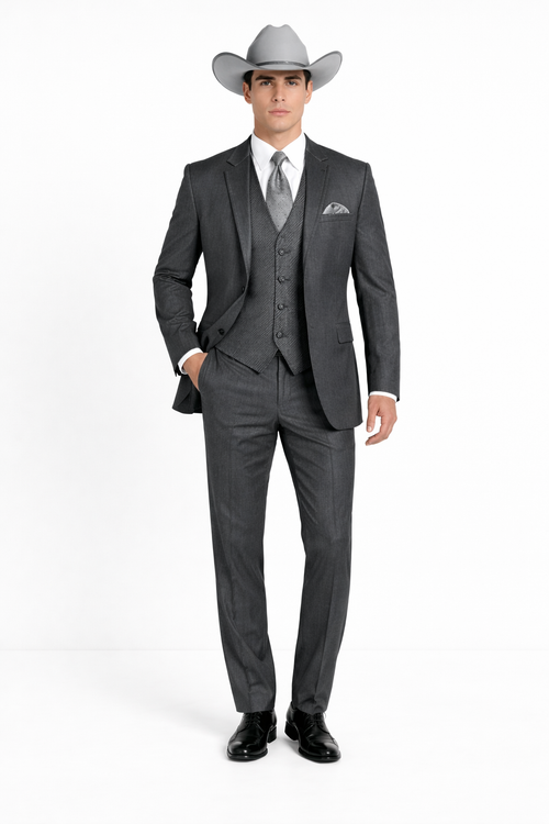 Notch Lapel Grey Tuxedo