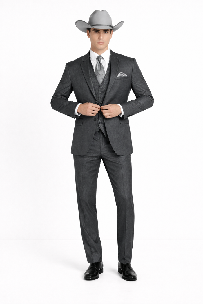 Notch Lapel Grey Tuxedo