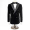 Mens Double Breasted Velvet Blazer - Black blazer - AlbertoNardoniStore