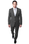 "Men's Slim Fit 2 Button Wedding Suit - Medium Grey Basic"