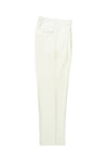 Tiglio Luxe Offwhite Wide Leg, Pure Wool Dress Pants 2576