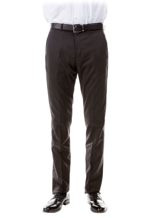 "Designer Men's Wool   Pants - Charcoal Grey"