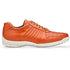 Men's Belvedere Astor Soft Calf & Caiman Crocodile Hornback Dress Sneaker In Orange