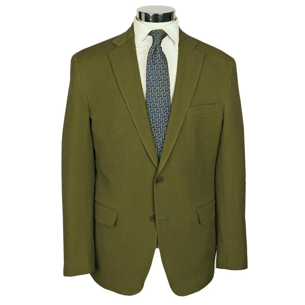 Seersucker Blazer - "Olive" Seersucker Sport Coat