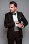 Dark Brown Tuxedo - Brown Wedding Suit - AlbertoNardoniStore