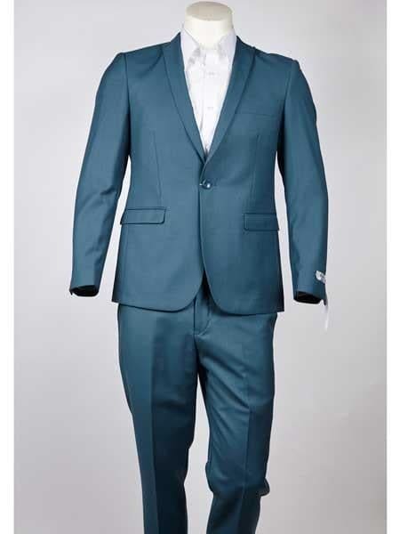 Mens Turquoise Blazer - Turquoise Suit Jacket