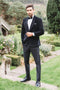 Velvet Blazer - Mens Blazer - Dinner Jacket "Venice" Onyx Black Velvet Dinner Jacket - Separates