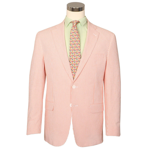 Seersucker Blazer - "Pink" Seersucker Sport Coat