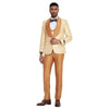 2025 Prom Special Orange Tuxedo Suit w/ Double-Breasted Vest by Tazzio