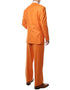 Men's 2 Button Orange Regular Fit Suit