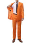 Men's 2 Button Orange Regular Fit Suit