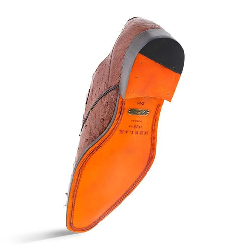 Mezlan Men’s Monk Strap – Brown Genuine Full Quill Ostrich Leg Leather Dress Shoe, Handmade in Spain