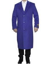 Mens Royal Blue Overcoat - AlbertoNardoniStore