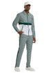 "Houndstooth Men's Casual Walking Suit Jacket & Pant Set in Hunter Green"