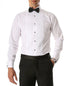 Mens Slim Fit Spread Collar Tuxedo Shirt in White