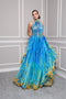 Fouad Sarkis 2822 Embroidered Organza Evening Dress