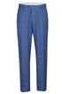 Mens Plaid Suit - Patterned Business Suit - Mens Two Button Slim Fit Two Piece Suit In Light Blue Windowpane Plaid