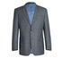 Mens Plaid Suit - Patterned Business Suit - Mens Two Button Classic Fit Two Piece Suit In Grey & Blue Windowpane Plaid