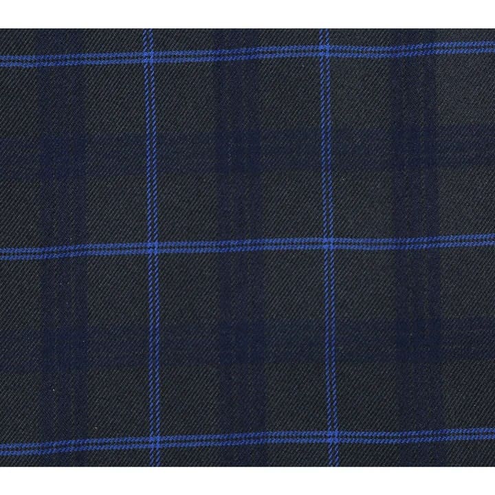 Mens Plaid Suit - Patterned Business Suit - Mens Slim Fit Two Button Suit In Dark Blue Wide Windowpane Plaid