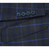 Mens Plaid Suit - Patterned Business Suit - Mens Slim Fit Two Button Suit In Dark Blue Wide Windowpane Plaid