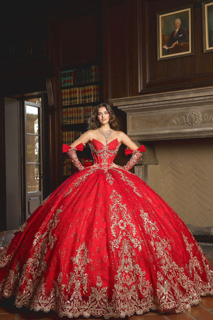 Strapless Tiered Ball Gown by Bella Princess PQ1099