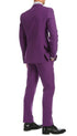 Paul Lorenzo Mens Purple Slim Fit 2 Piece Suit