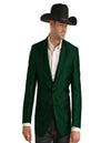 Mens Two Button Notch Lapel Paisley Pattern Blazer Hunter