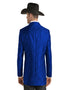 Mens Two Button Notch Lapel Paisley Pattern Blazer Royal