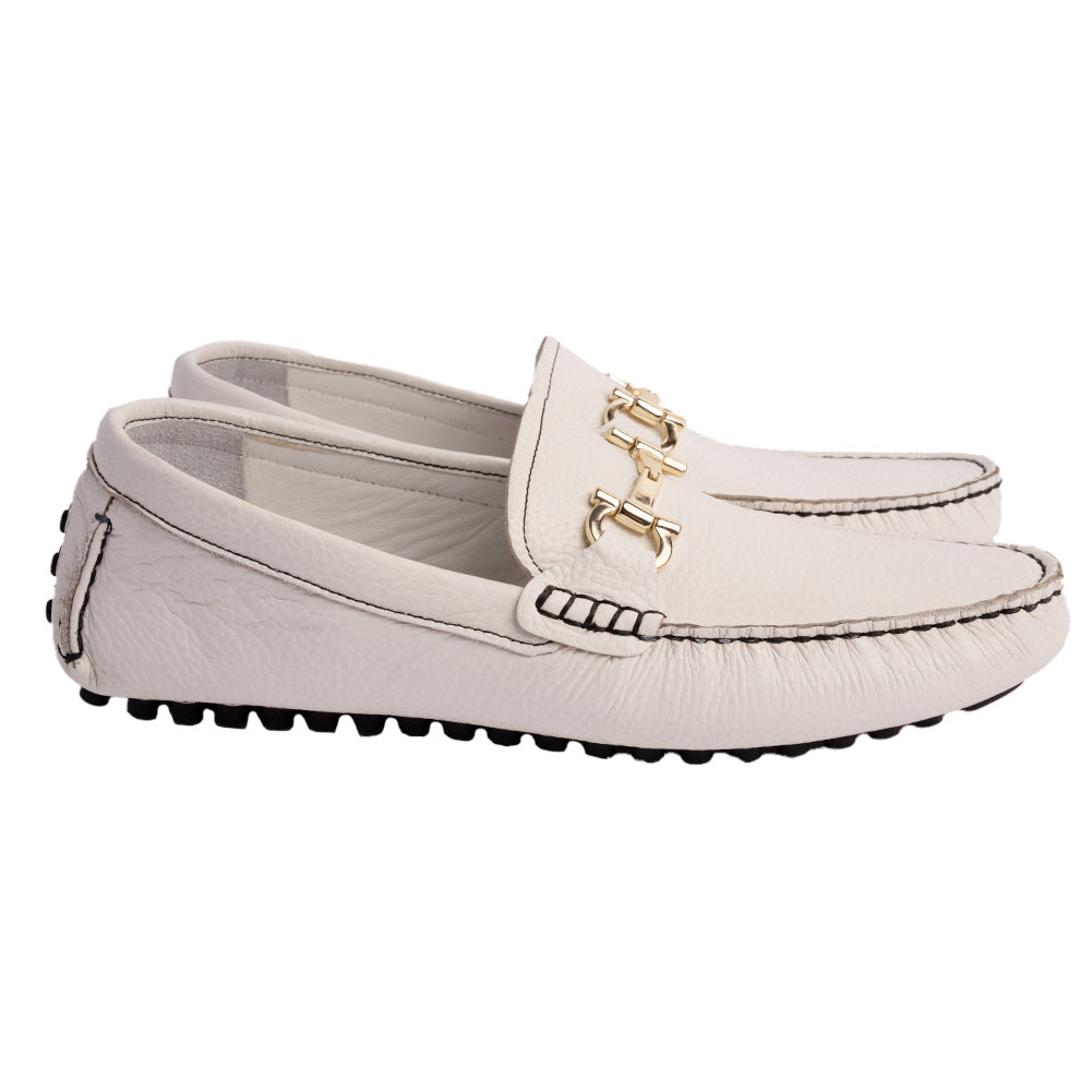 P000911- Palm Beach -Driving shoe White