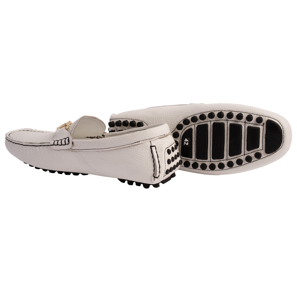 P000911- Palm Beach -Driving shoe White