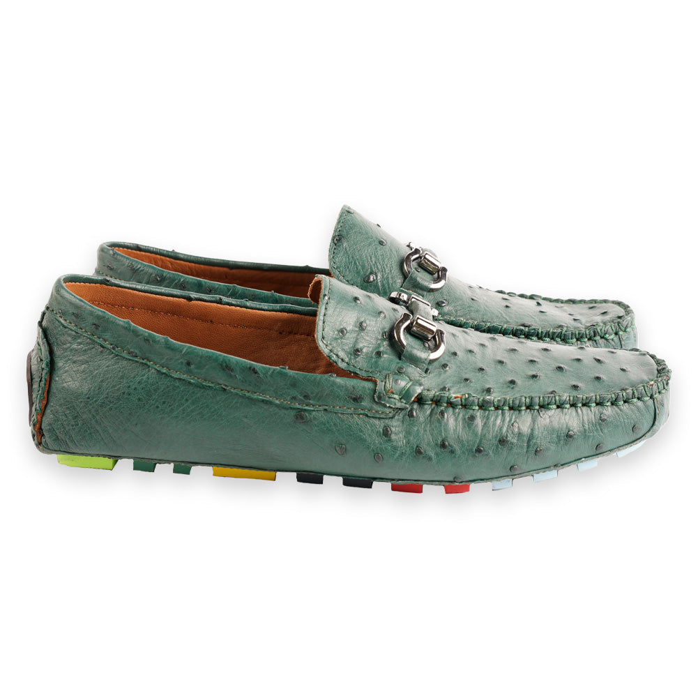 P01405 Palm Beach Genuine Ostrich Driver-Green
