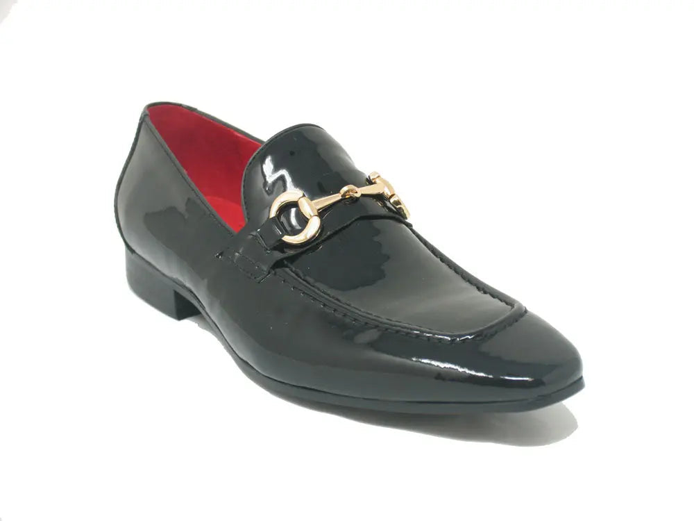 Men’s Patent Leather Horsebit Loafers – Sleek Slip-On Dress Shoes