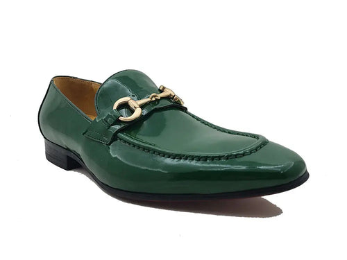 Men’s Patent Leather Horsebit Loafers – Sleek Slip-On Dress Shoes