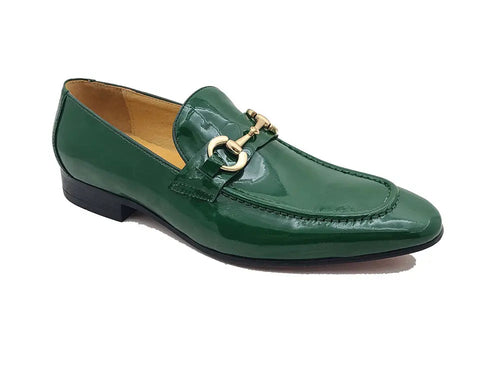 Men’s Patent Leather Horsebit Loafers – Sleek Slip-On Dress Shoes