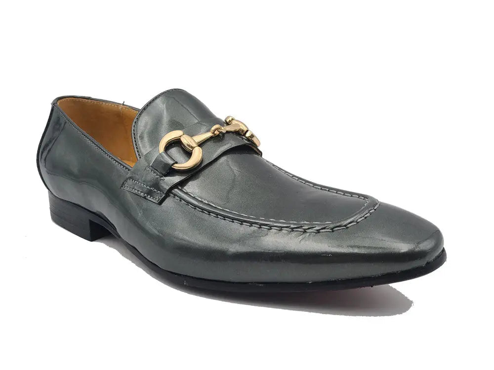 Men’s Patent Leather Horsebit Loafers – Sleek Slip-On Dress Shoes
