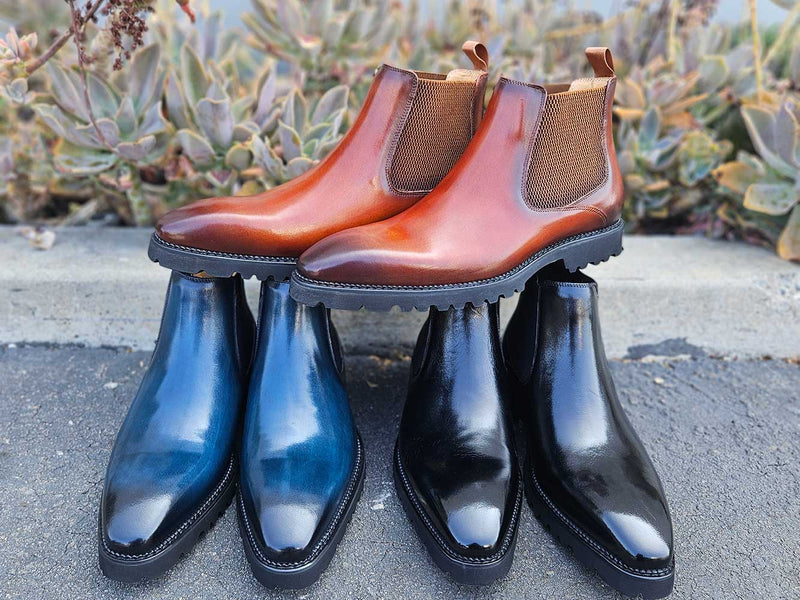 Carrucci Patina Chelsea Boot Lug Sole