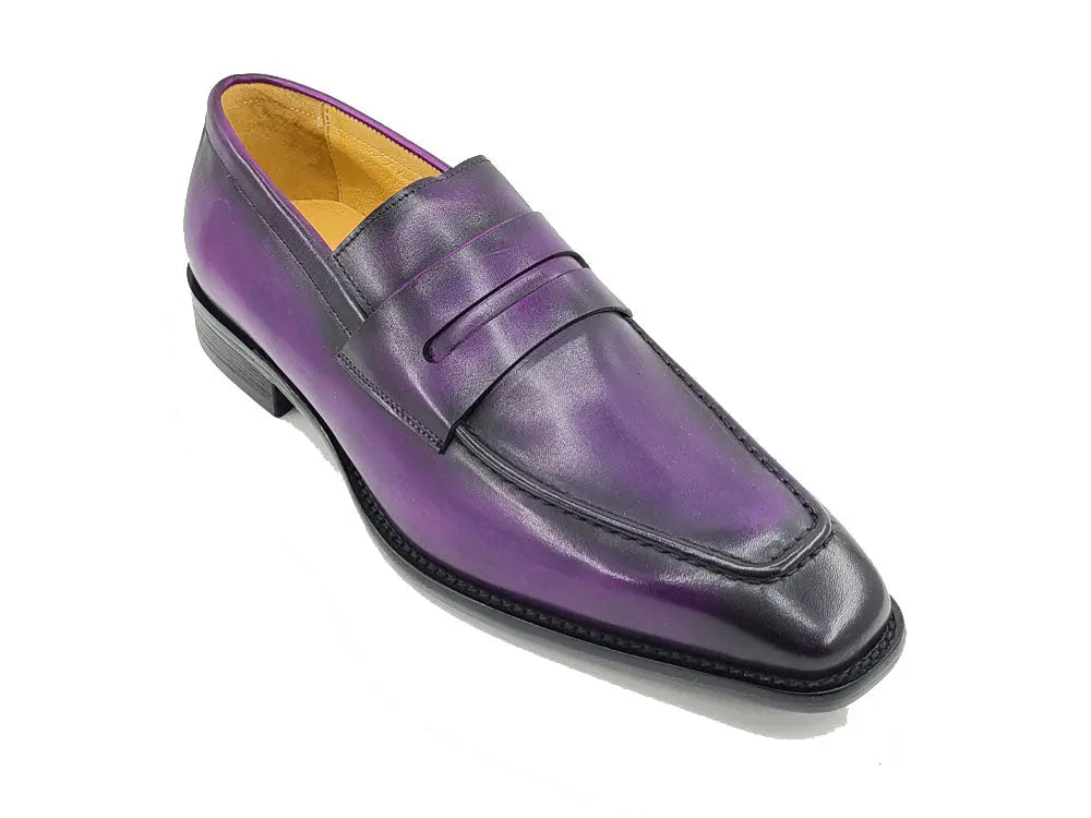 Hand-Patina Leather Penny Loafer