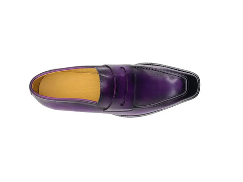 Hand-Patina Leather Penny Loafer
