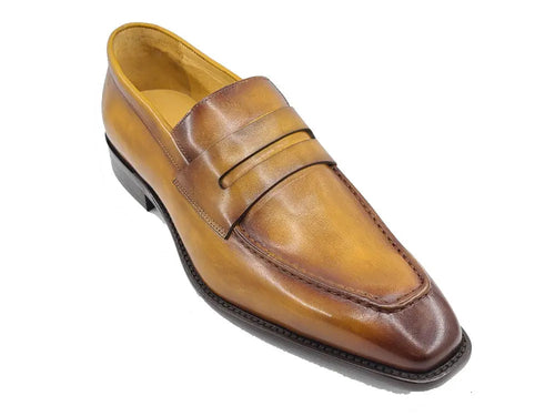 Hand-Patina Leather Penny Loafer