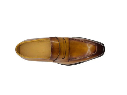 Hand-Patina Leather Penny Loafer
