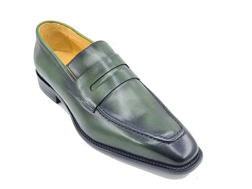 Hand-Patina Leather Penny Loafer