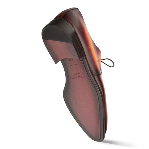 Principe Tan/Rust Patina Calfskin Derby Shoes by Mezlan – Handcrafted in Spain