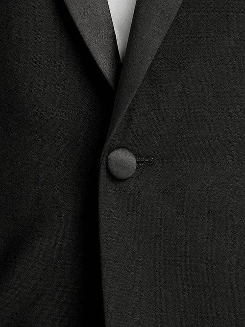 Mens Single Breasted Peak Lapel Tuxedo Jacket Black