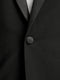 Mens Single Breasted Peak Lapel Tuxedo Jacket Black
