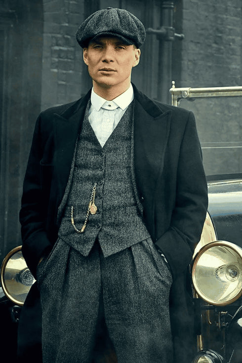 Mens Peaky Blinders Costume peaky blinder outfit - Include peaky blinder actor cap Thomas Shelby Herringbone Outfit