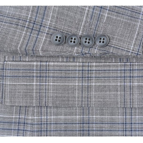 Renoir Clothing - Renoir Suit - Renoir Fashion - Stretch Performance 2-button Classic Fit Grey Check Renoir Suit